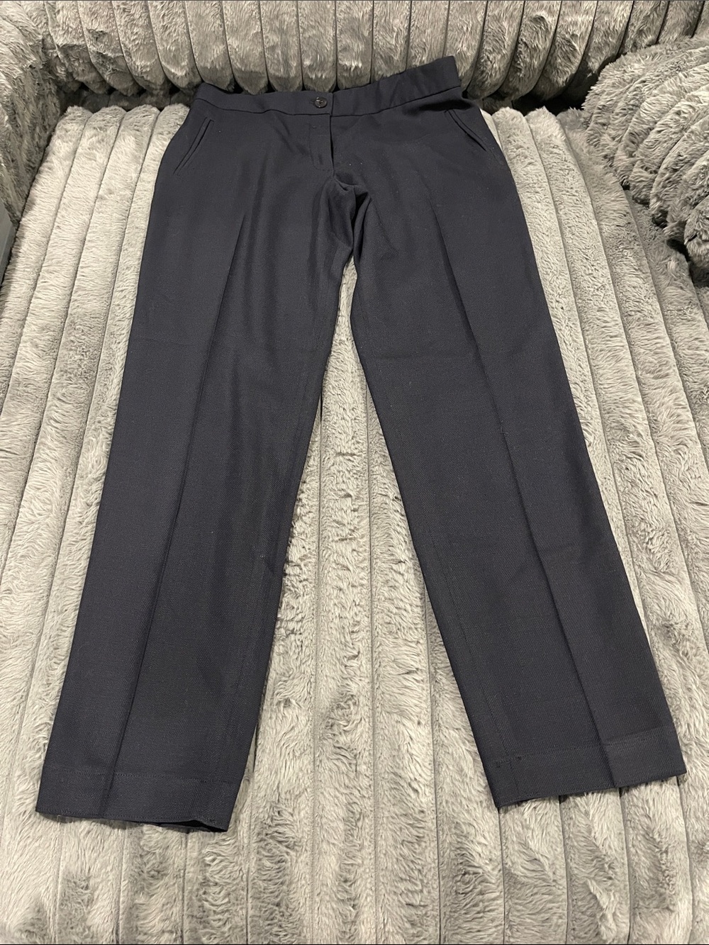 Tory Burch Dark Navy Elastic-Waist Knit Pants